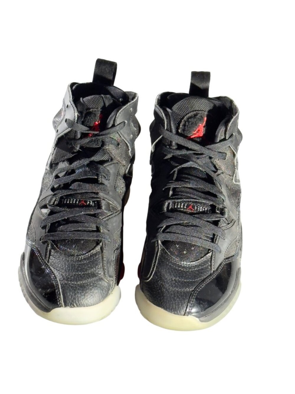 JORDAN Jumpman Two Trey Black Sneakers Retro Athletic Shoes Youth Size 6.5Y - Picture 2 of 10